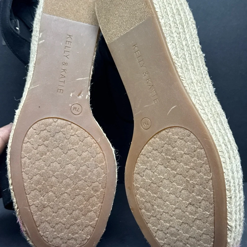 Black‎ Espadrille Wedge Sandals